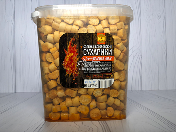 Сухарики с красной икрой в Братске