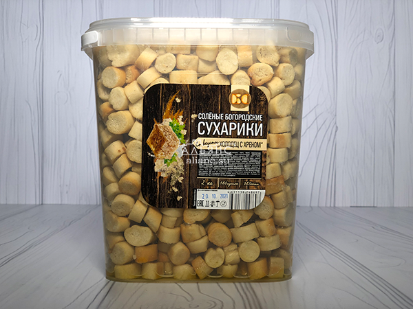 Сухарики с холодцом и хреном в Братске