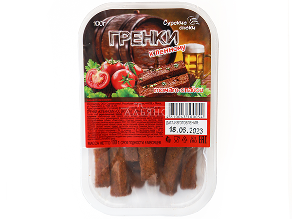 Сурские гренки Томат спайси (100 гр) в Братске