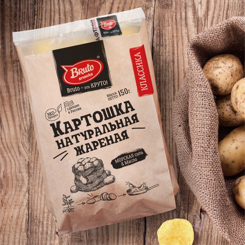 Картофель «Бруто» с солью 130 гр. в Братске